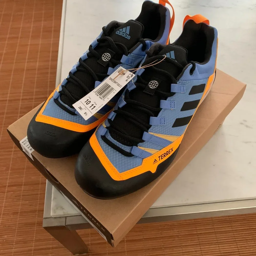 adidas Terrex Men’s Blue and Orange Trail Boots